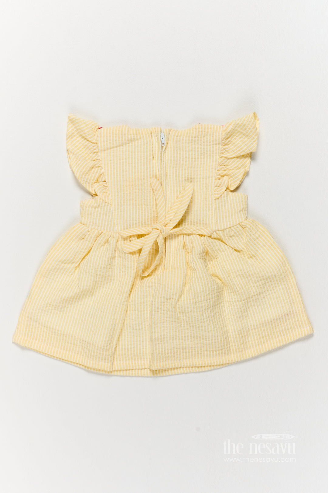 Girls Cotton Frock in Yellow for Special Functions