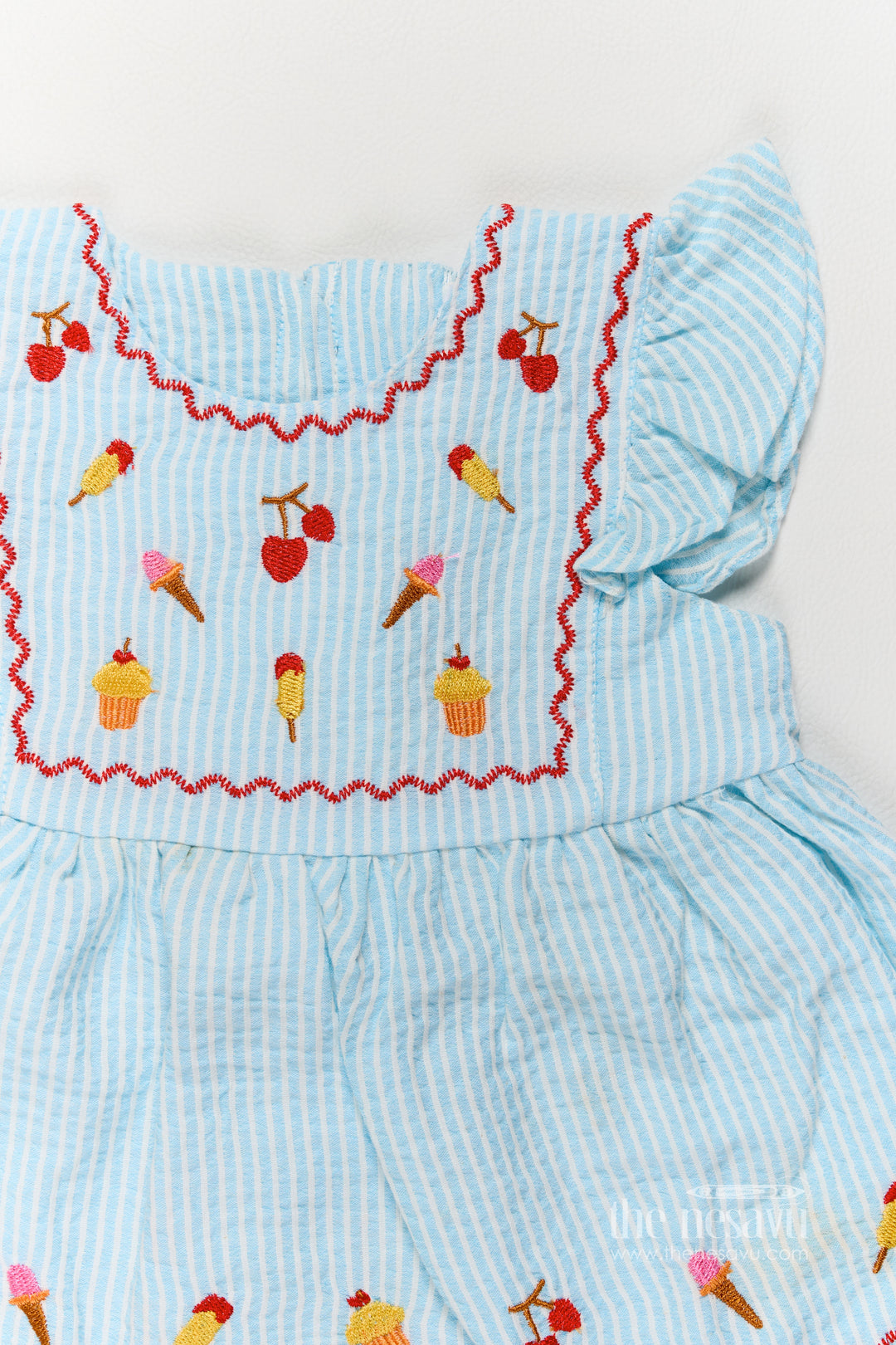 Cotton Dress for Girls in Blue for Milestone Days