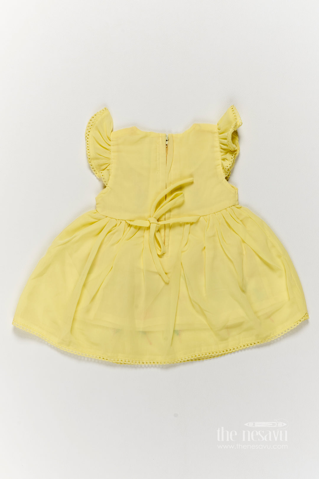 Girls Fancy Frock with Thread Embroidery for Family Functions