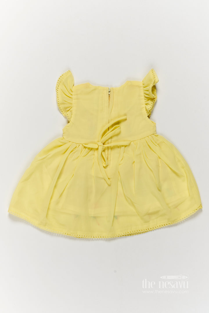 Girls Fancy Frock with Thread Embroidery for Family Functions