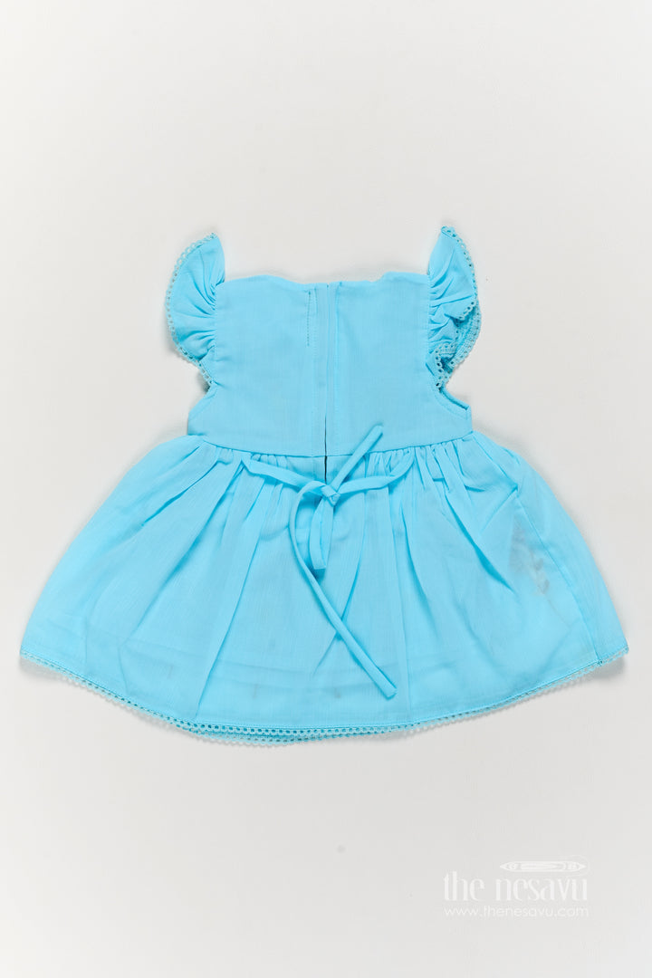 Designer Frock for Girls in Blue with an Occasion Ready Finish
