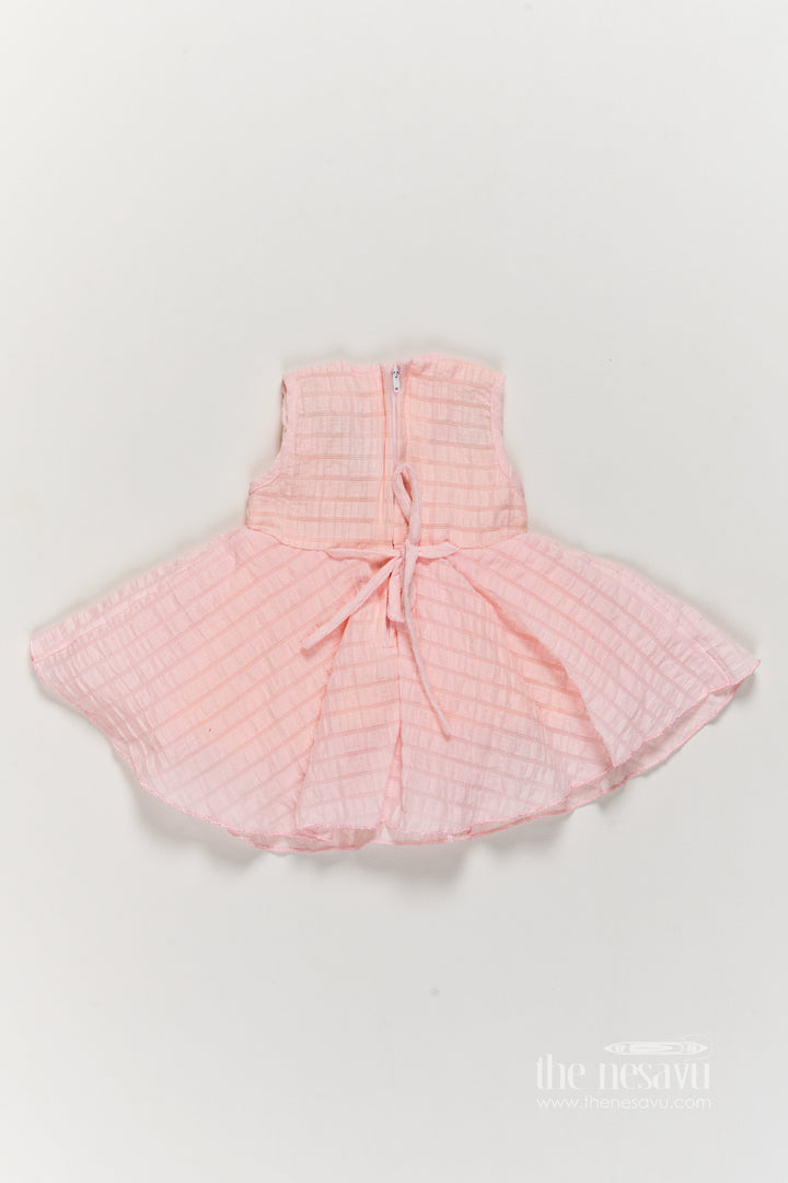 Party Frock for Girls in Peach for Celebrations and Photos