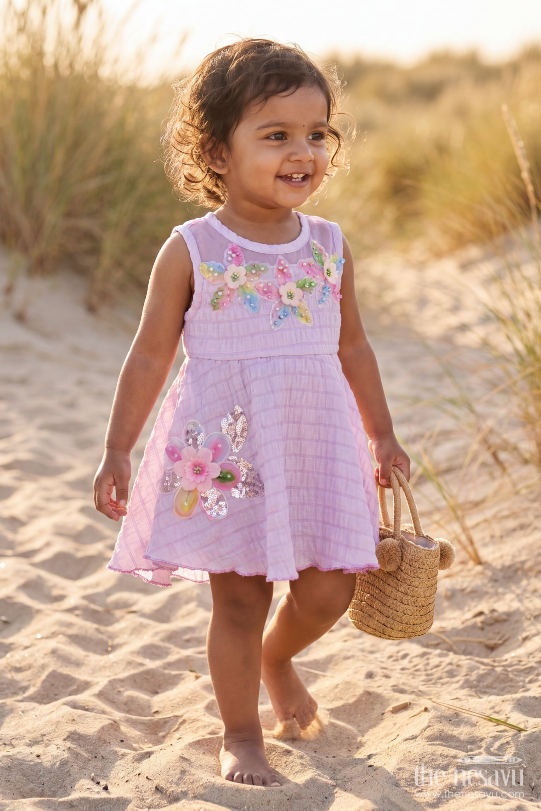 Girls Fancy Frock with Sequin Work for Family Functions