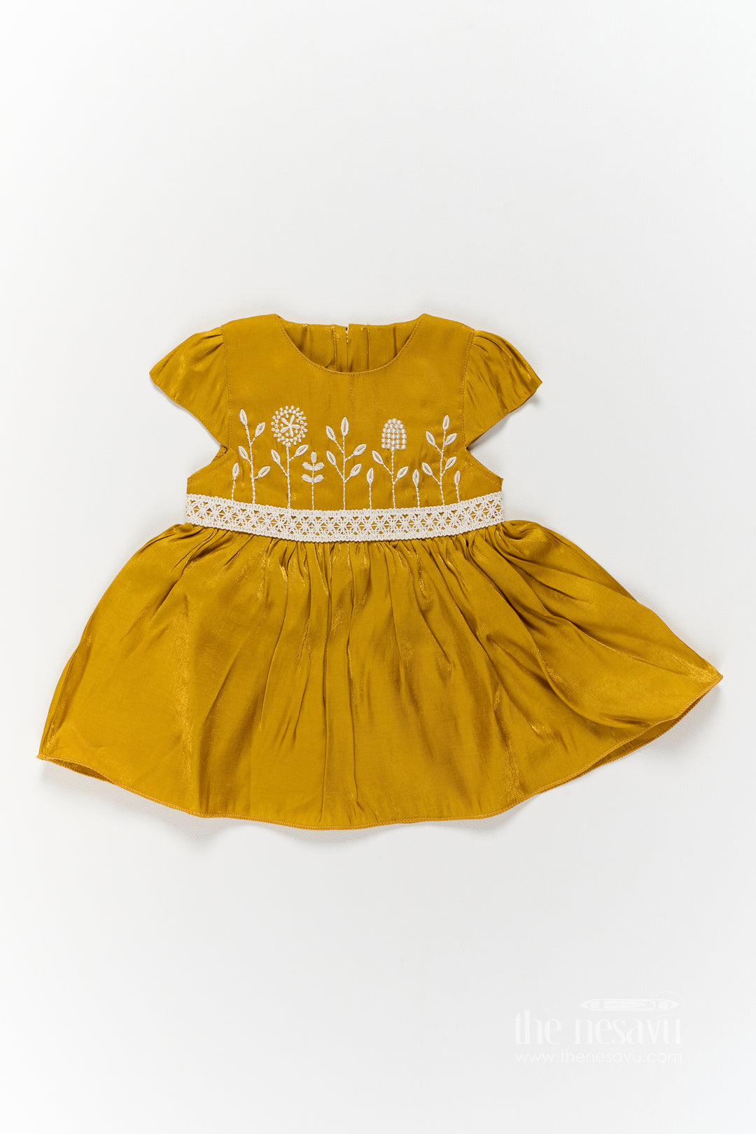 Party Frock for Girls in Yellow for Milestone Days