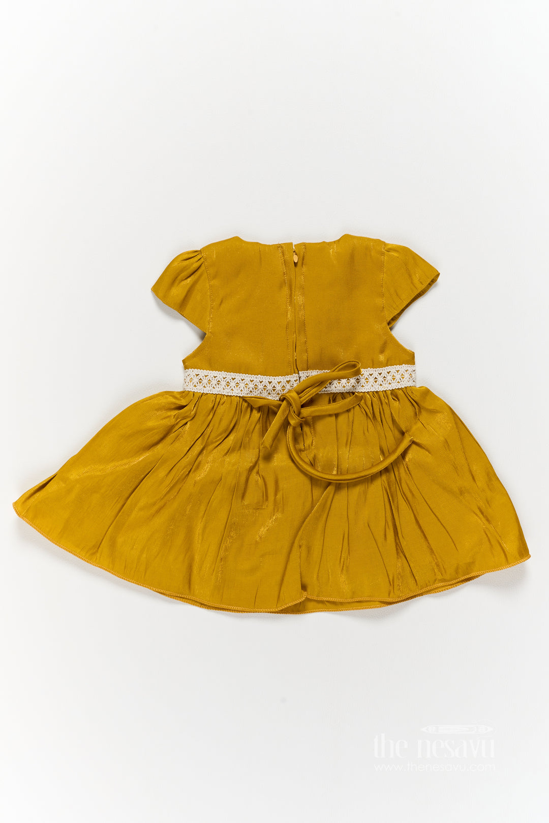 Party Frock for Girls in Yellow for Milestone Days