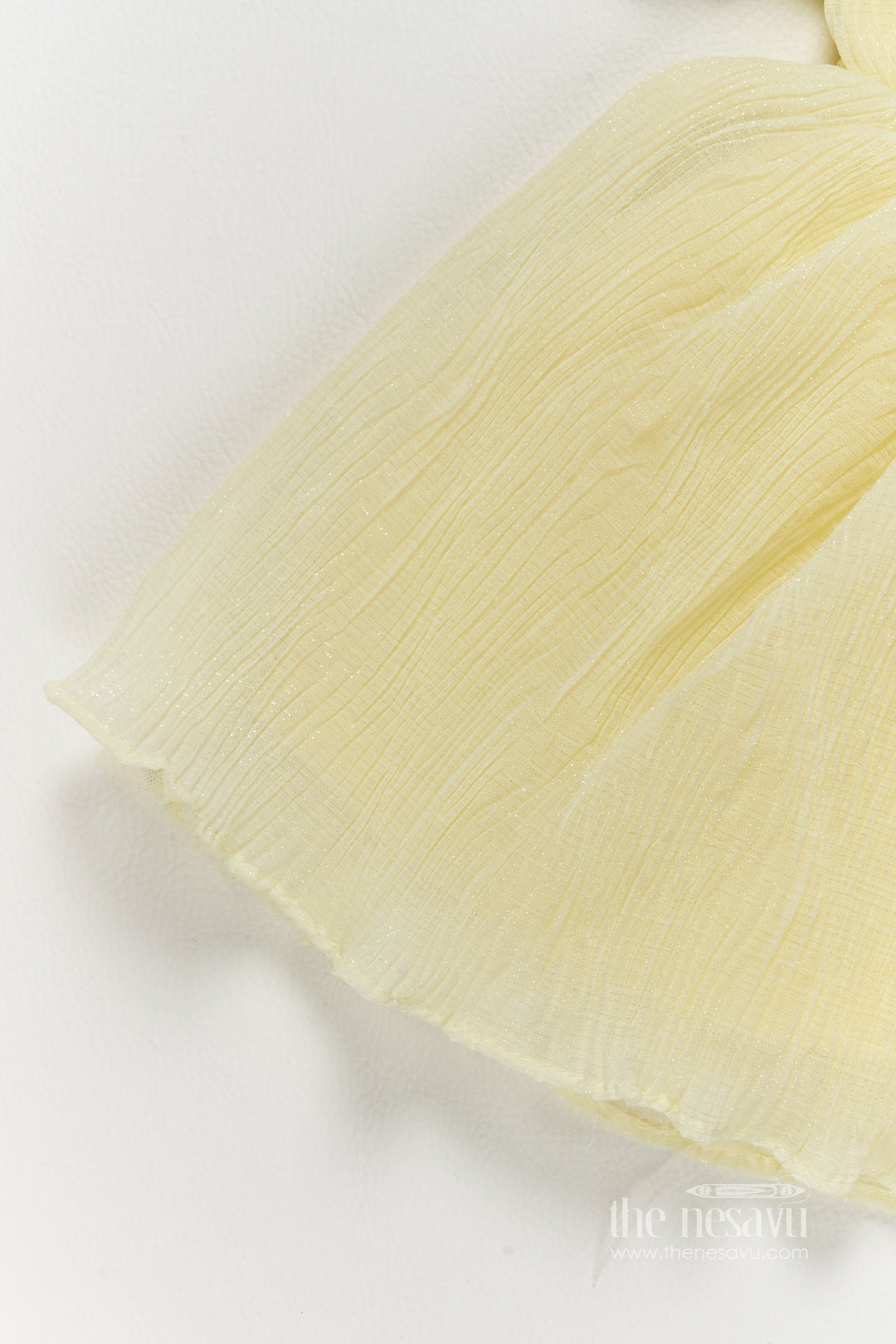 Girls Fancy Frock in Yellow with Smart Tailoring
