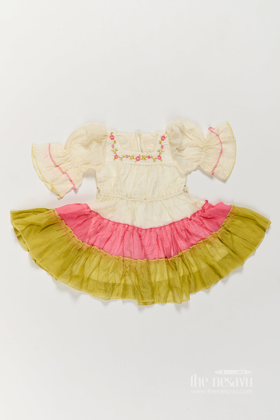Girls Frock Dress in Multicolor for Milestone Days