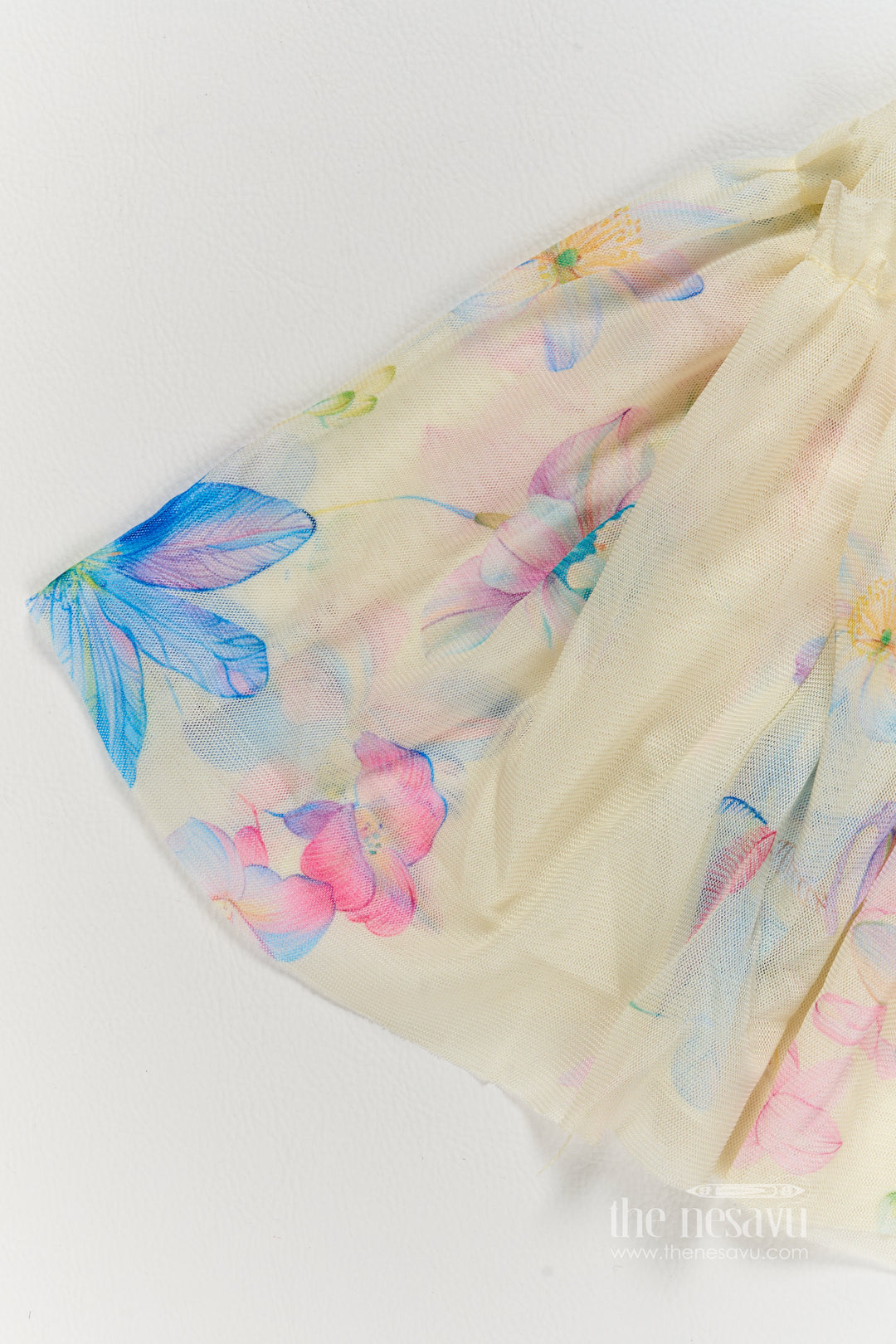 Girls Fancy Frock in Yellow with Digital Print