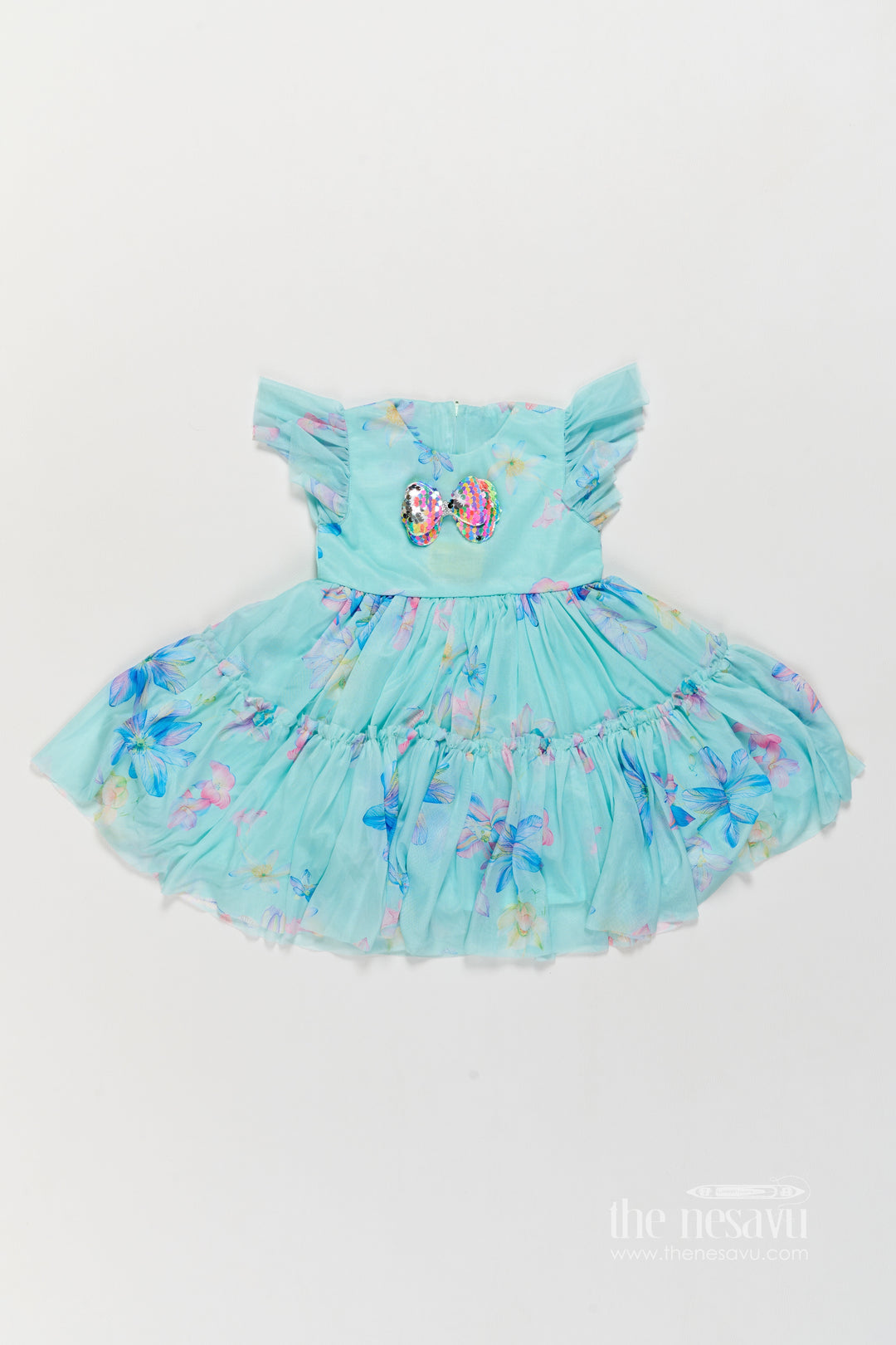 Designer Frock for Girls with Digital Print for Festive Occasions