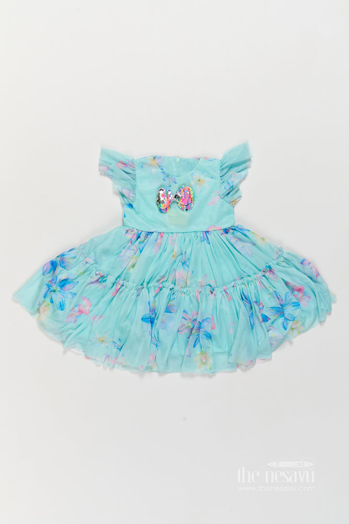 Designer Frock for Girls with Digital Print for Festive Occasions
