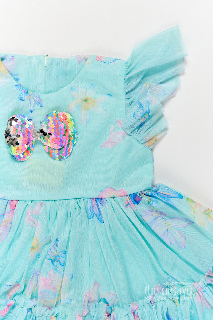 Designer Frock for Girls with Digital Print for Festive Occasions