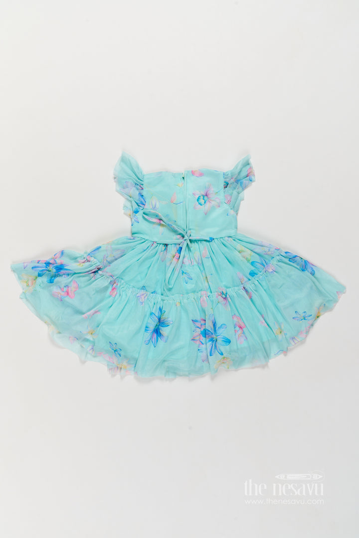 Designer Frock for Girls with Digital Print for Festive Occasions
