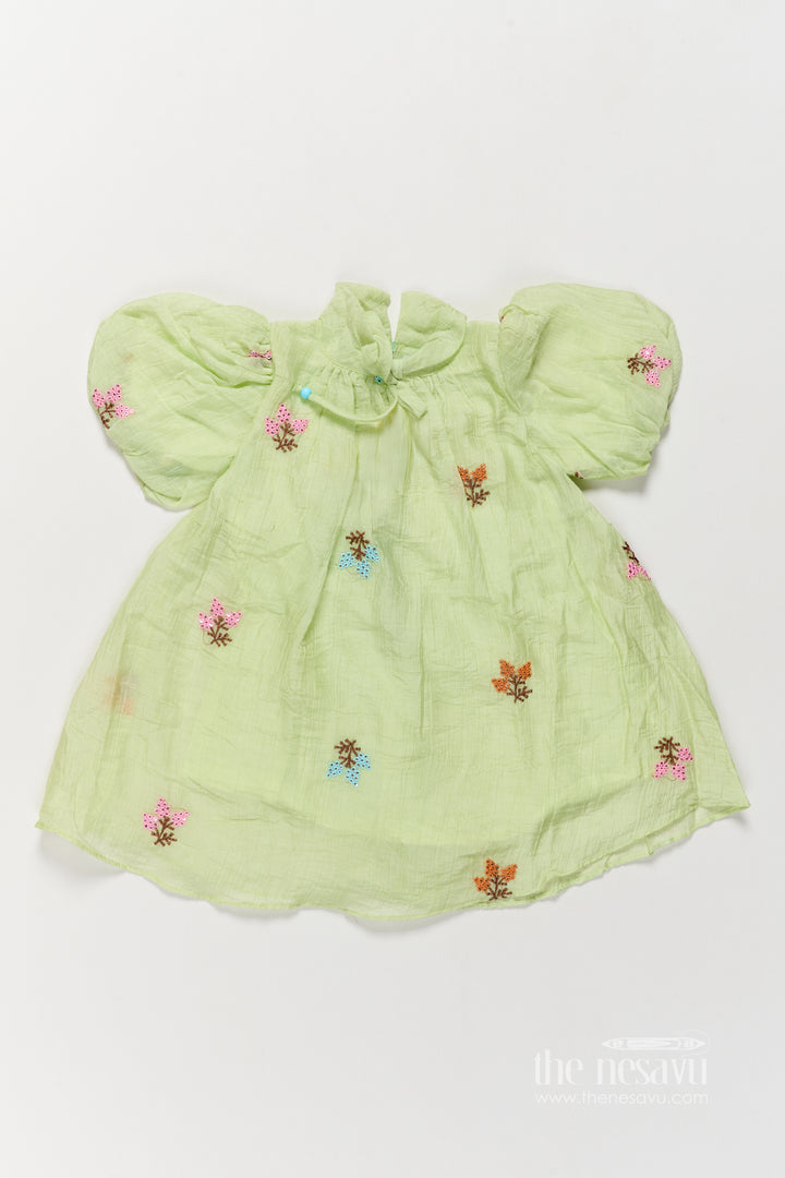 Ethnic Frock for Girls in Yellow for Celebrations and Photos