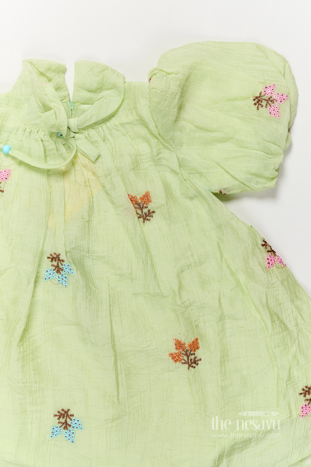 Ethnic Frock for Girls in Yellow for Celebrations and Photos