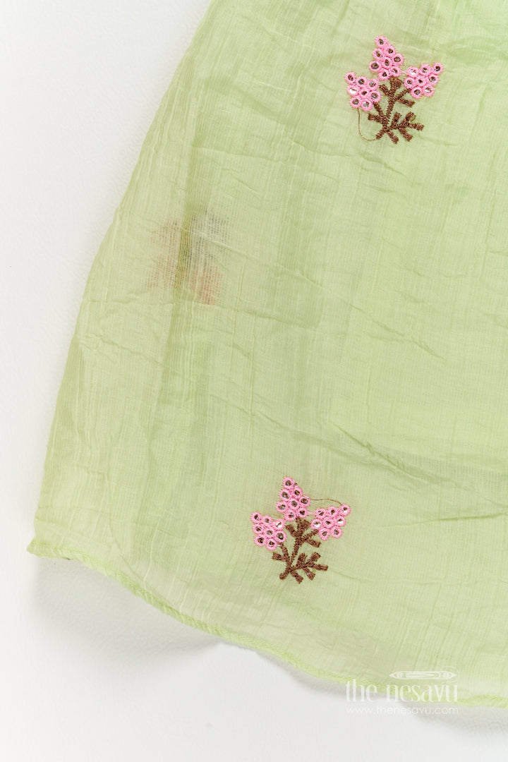 Ethnic Frock for Girls in Yellow for Celebrations and Photos