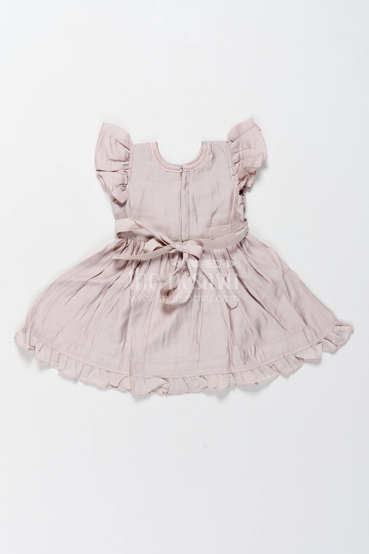 Ethnic Frock for Girls in Off White for Celebration Styling