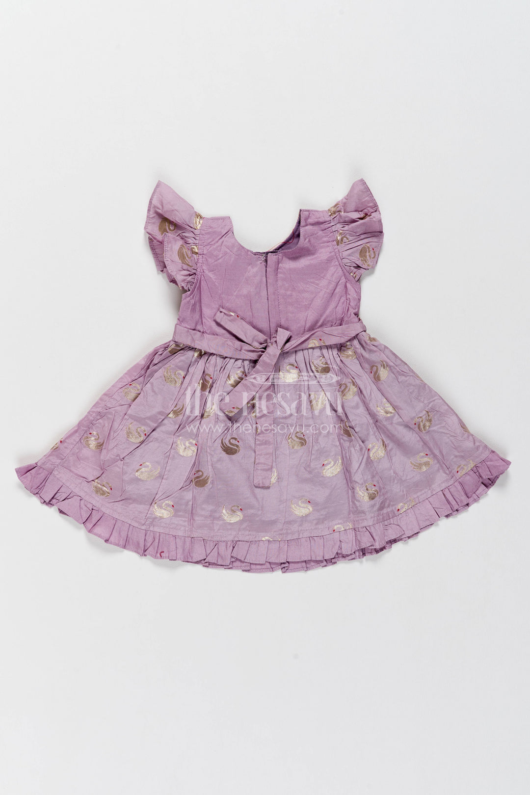 Girls Chanderi Frock in Purple for Special Functions