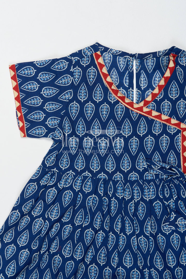 Girls Cotton Frock in Blue for Portrait Days
