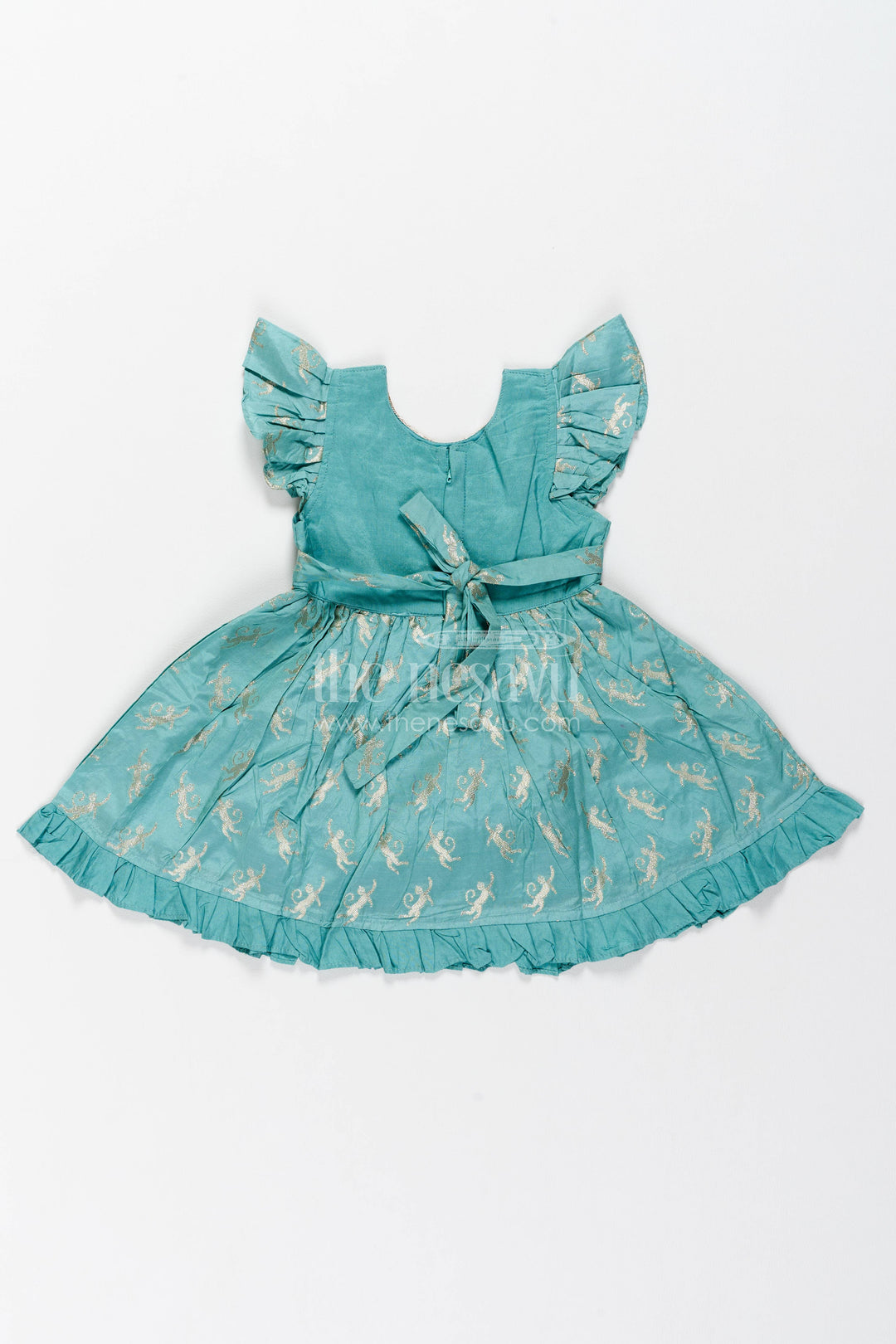 Ethnic Frock for Girls in Blue for Celebrations and Photos