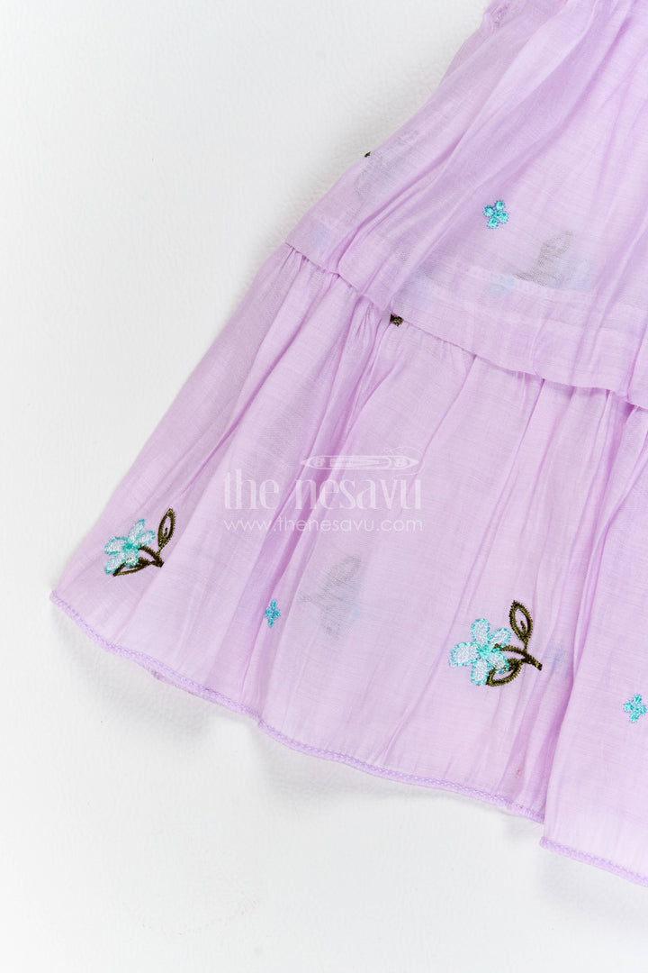 Ethnic Frock for Girls in Purple for Celebrations and Photos