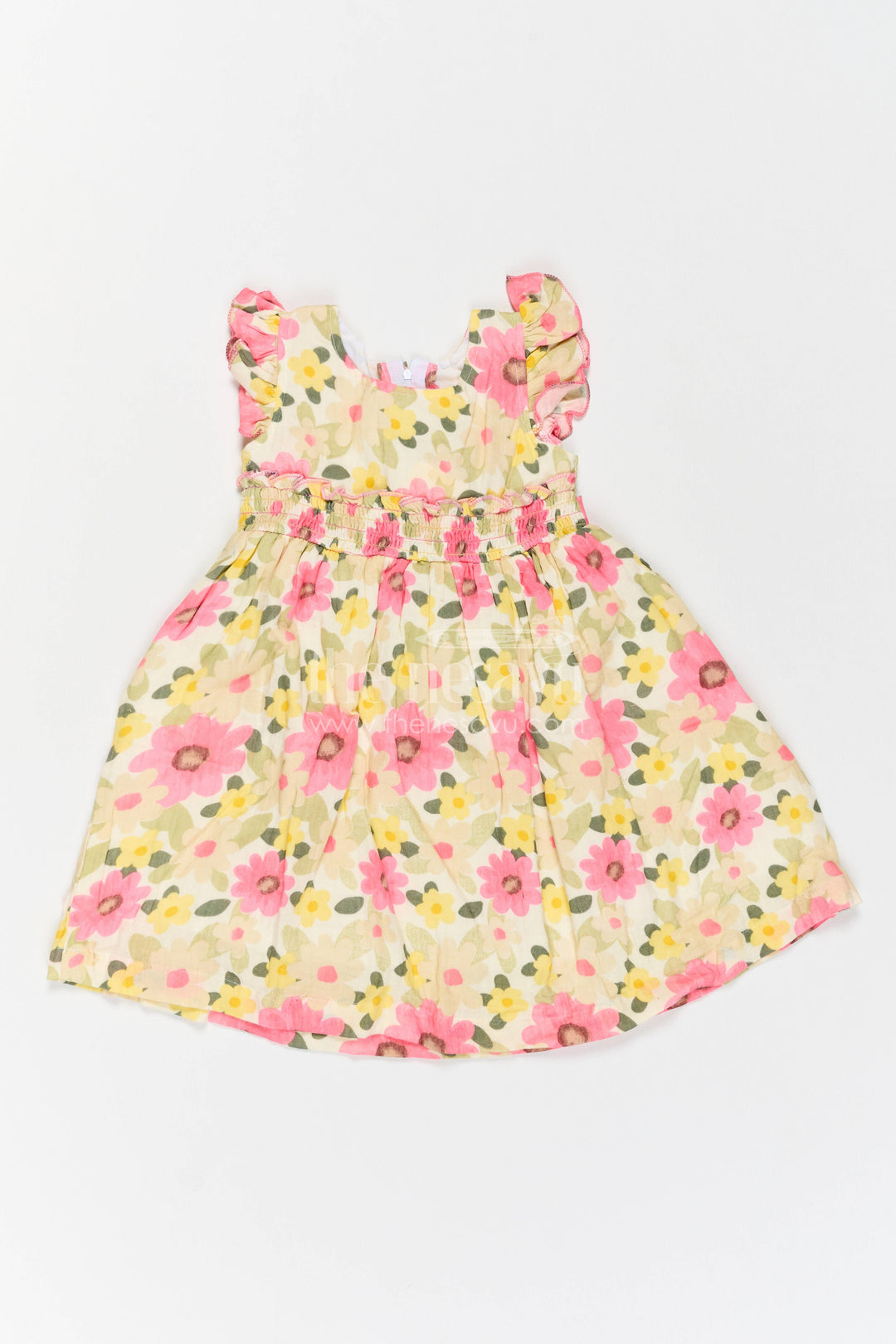 Cotton Dress for Girls in Pink with an Occasion Ready Finish