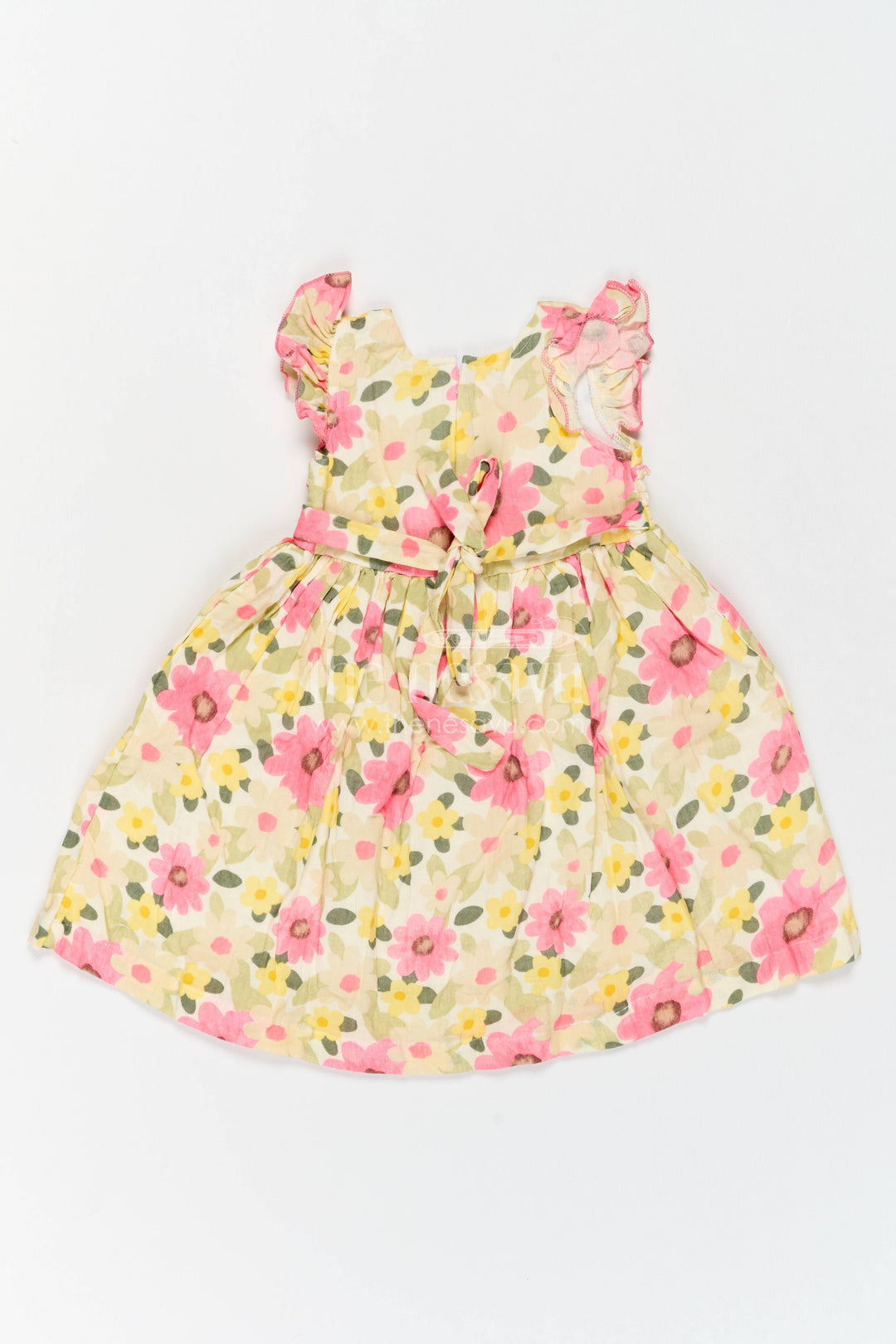 Cotton Dress for Girls in Pink with an Occasion Ready Finish