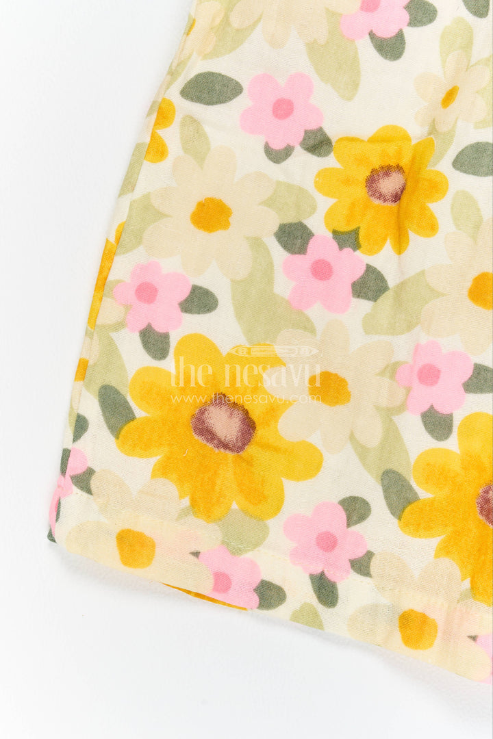 Girls Frock Dress in Yellow for Festive Gatherings