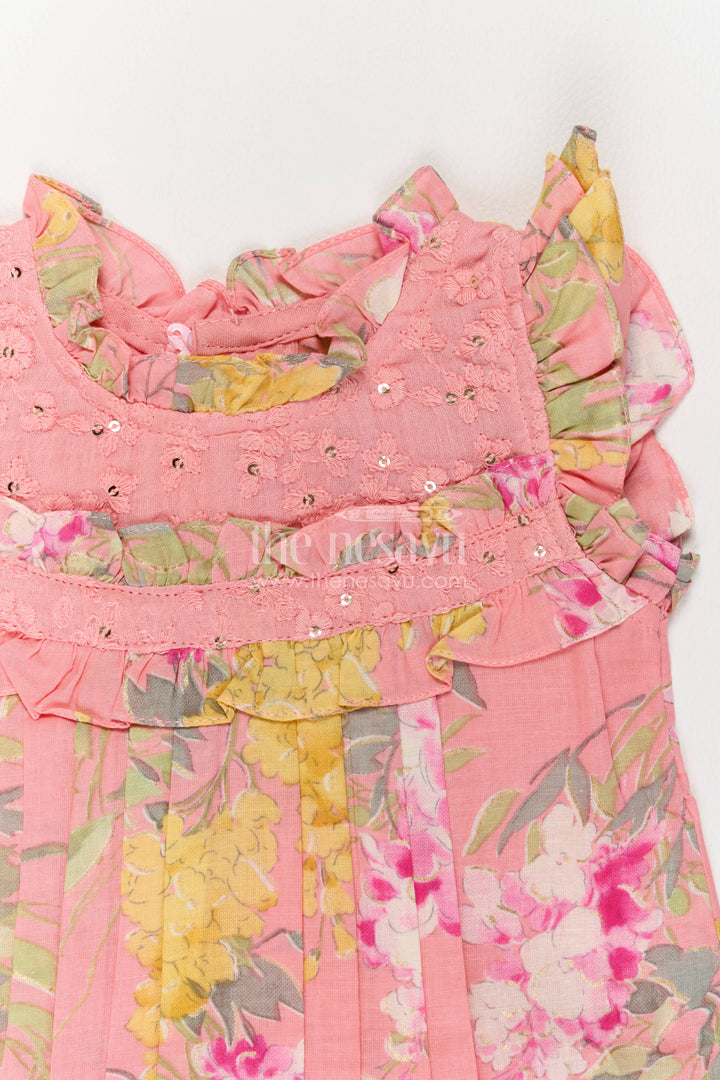 Girls Cotton Frock with Digital Print for Family Functions