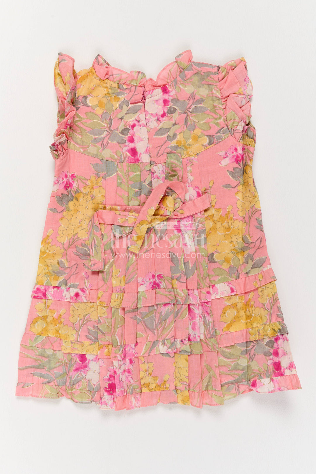 Girls Cotton Frock with Digital Print for Family Functions