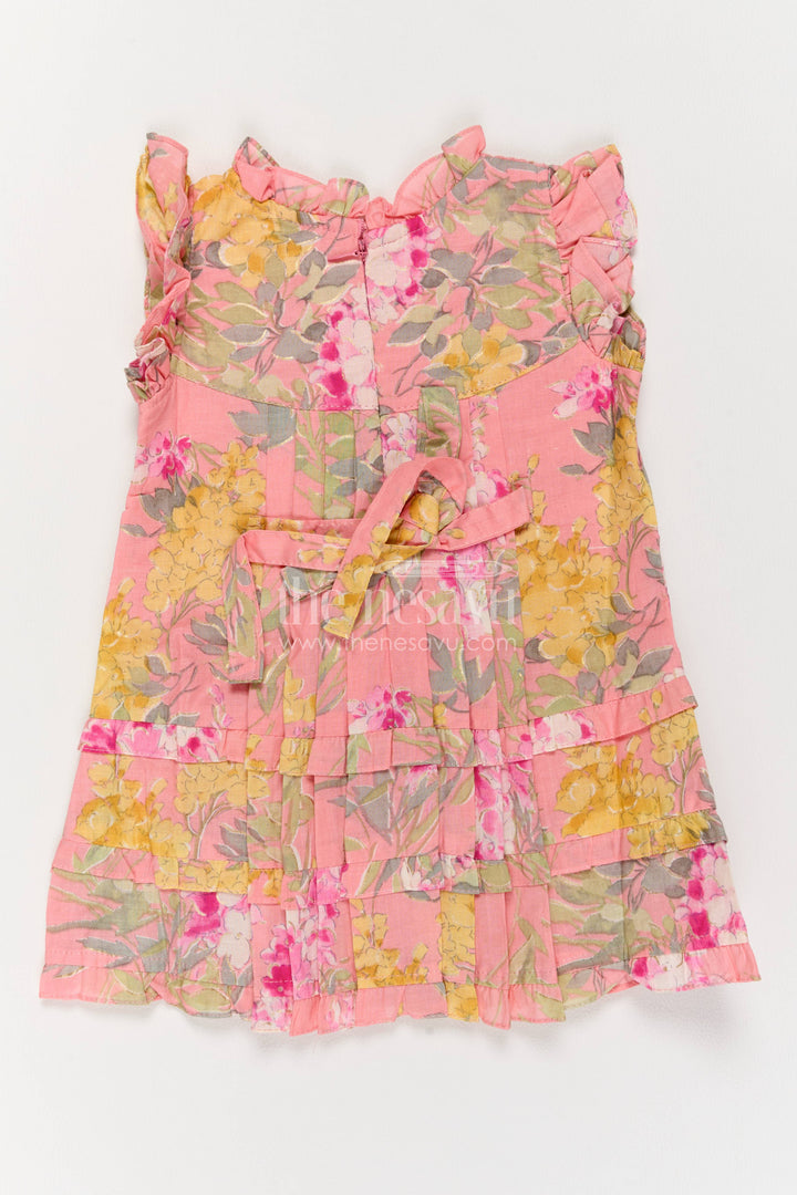 Girls Cotton Frock with Digital Print for Family Functions