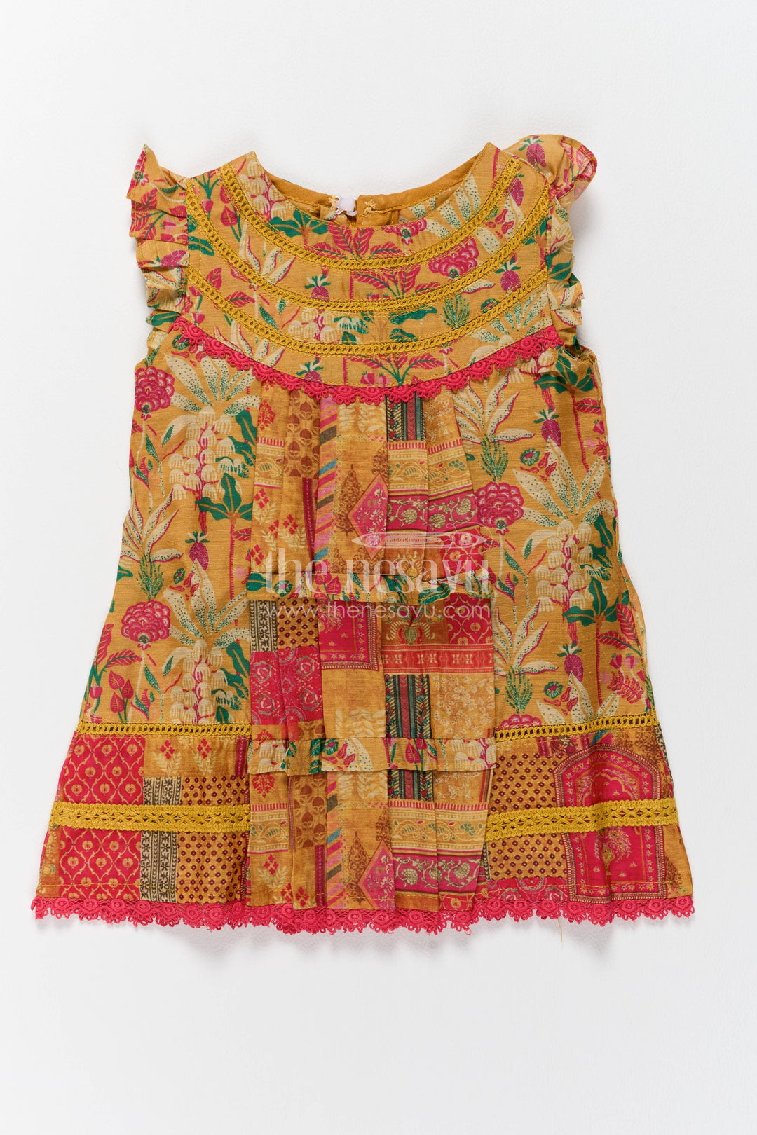 Girls Frock Dress in Yellow for Celebration Styling