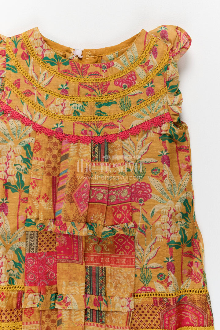 Girls Frock Dress in Yellow for Celebration Styling