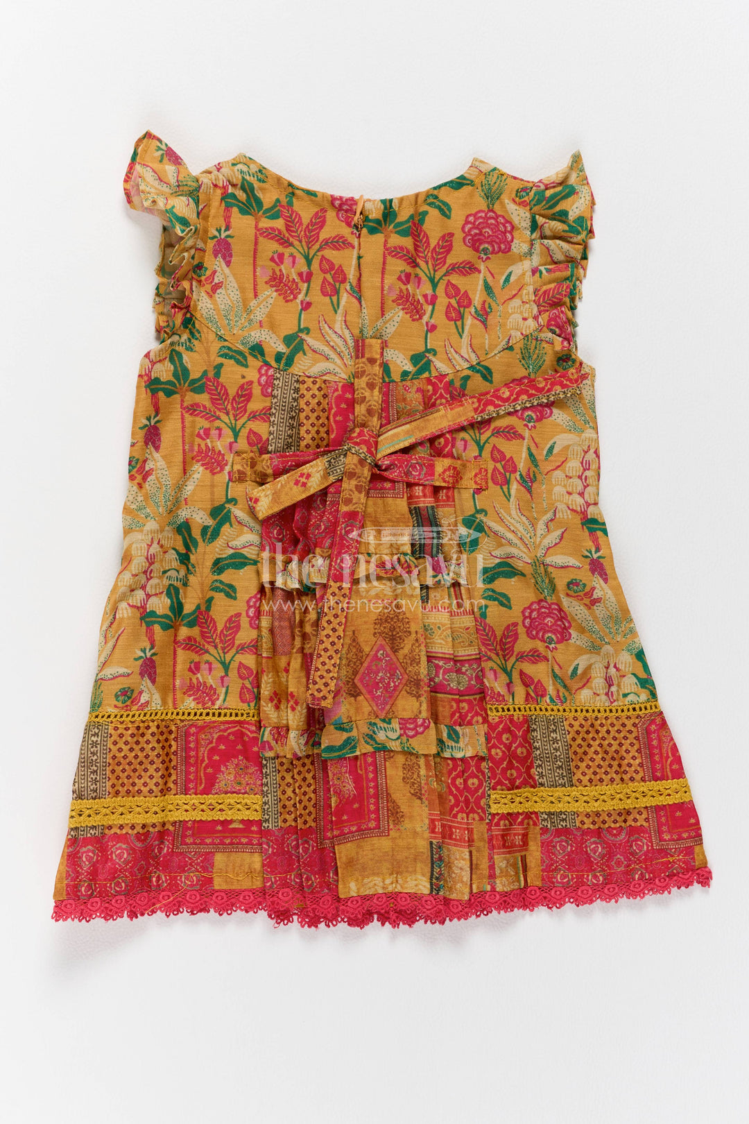 Girls Frock Dress in Yellow for Celebration Styling