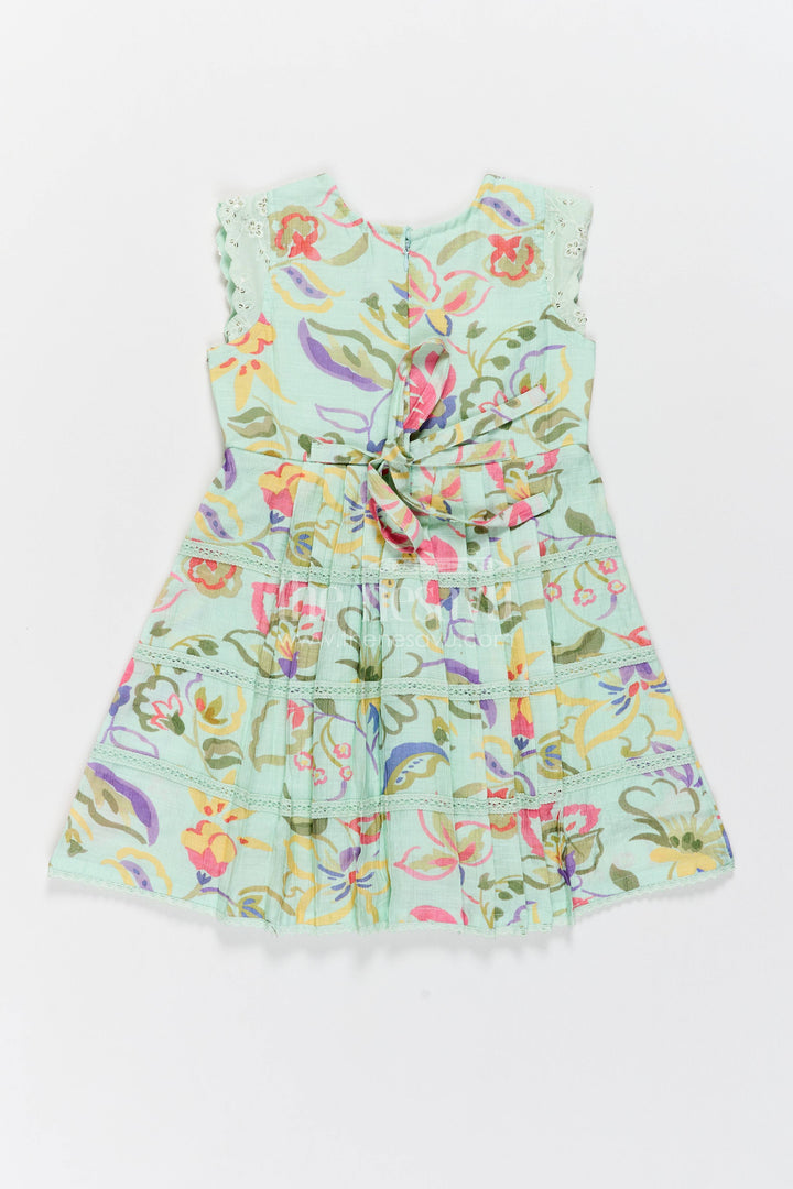 Cotton Dress for Girls in Cream for Traditional Events