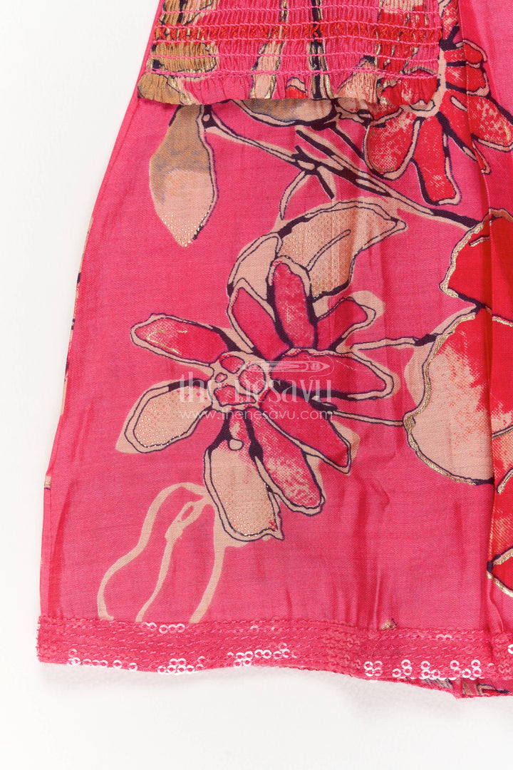 Cotton Dress for Girls in Red with an Occasion Ready Finish