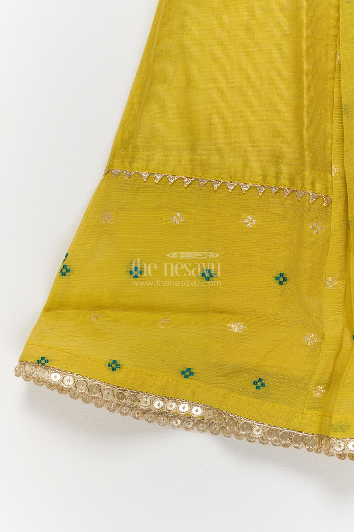 Chanderi Dress for Girls with Smart Tailoring for Festive Occasions