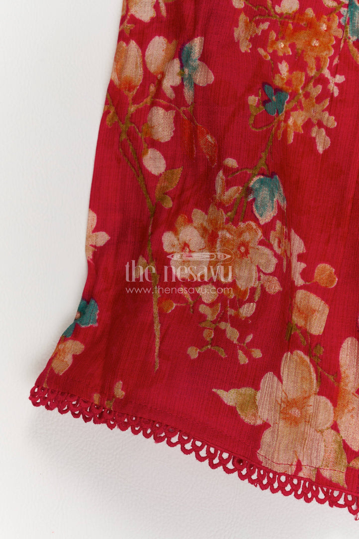 Girls Frock Dress in Red for Celebrations and Photos