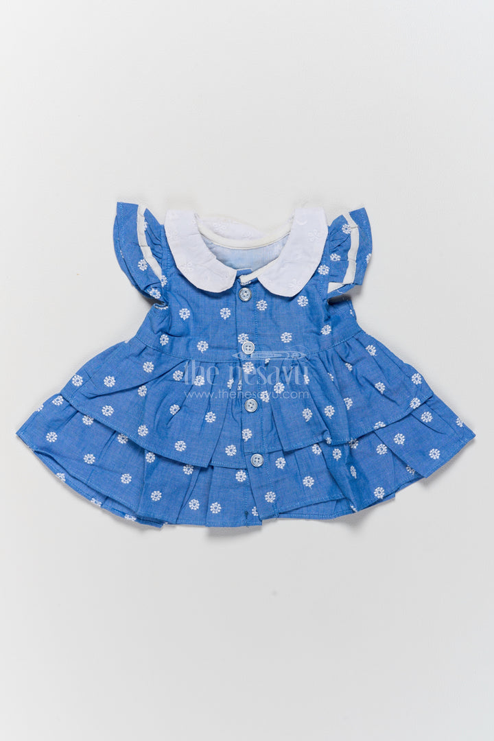 Girls Frock Dress in Blue for Festive Gatherings