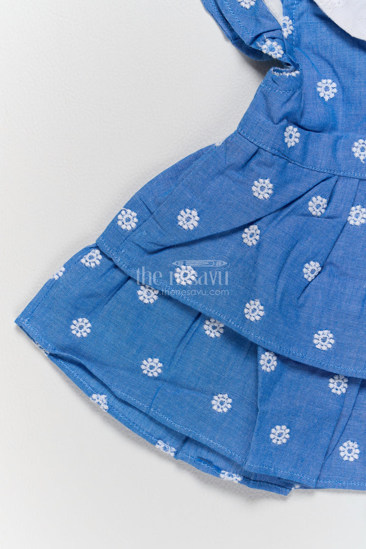 Girls Frock Dress in Blue for Festive Gatherings