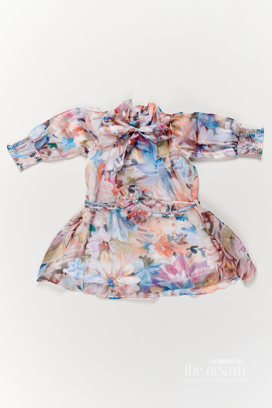 Girls Fancy Frock with Digital Print for Family Functions