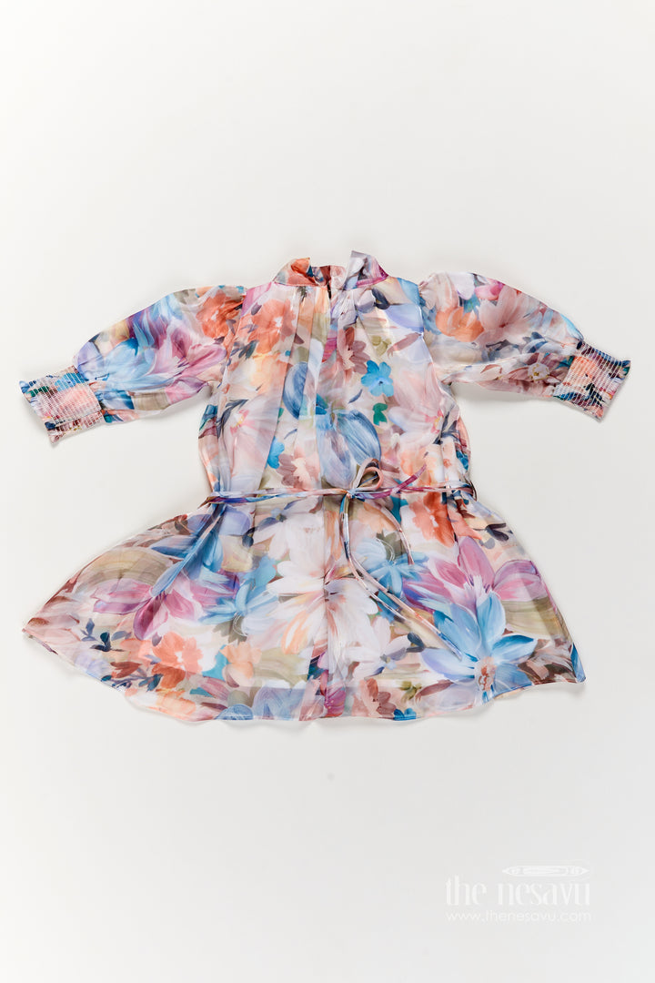 Girls Fancy Frock with Digital Print for Family Functions