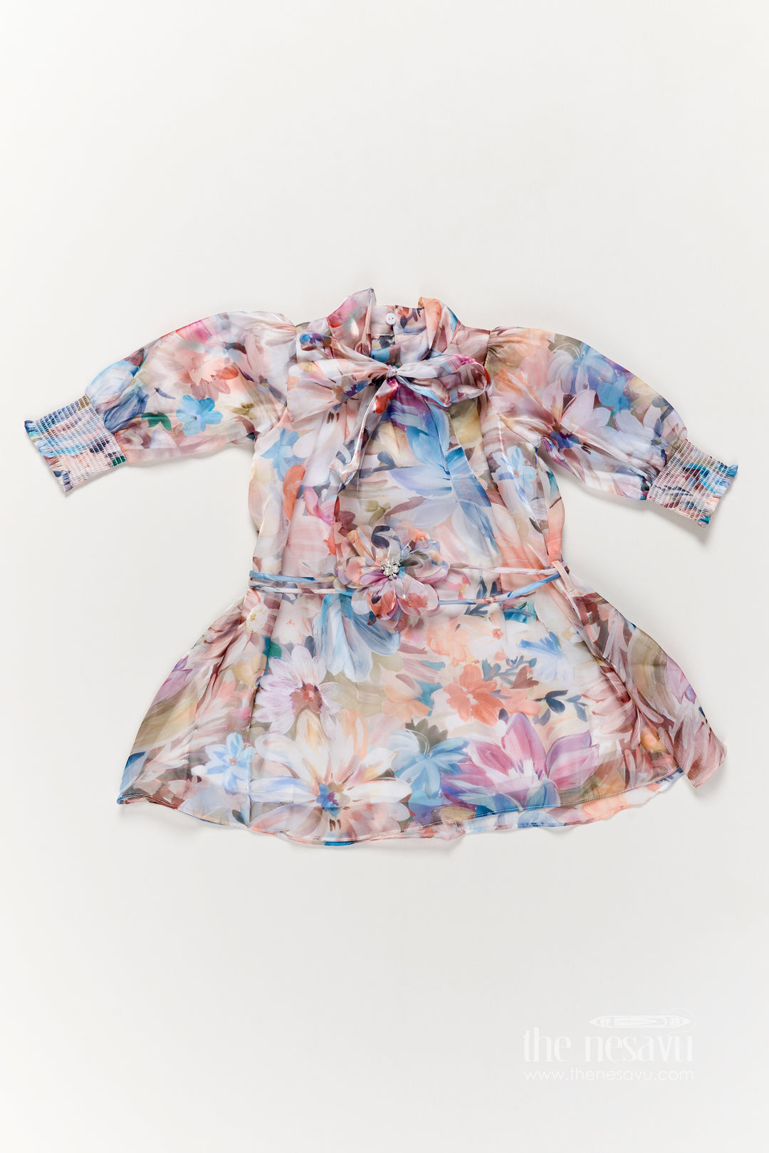 Girls Fancy Frock with Digital Print for Family Functions