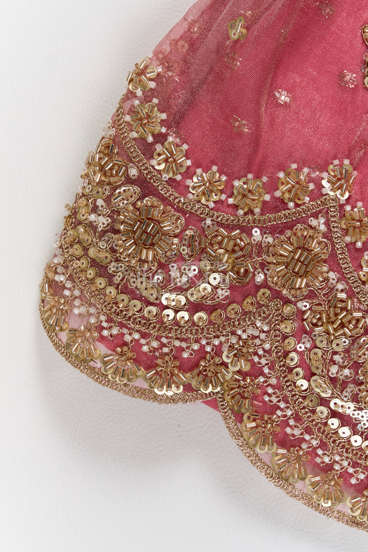 Kids Lehenga Set in Pink for Milestone Days