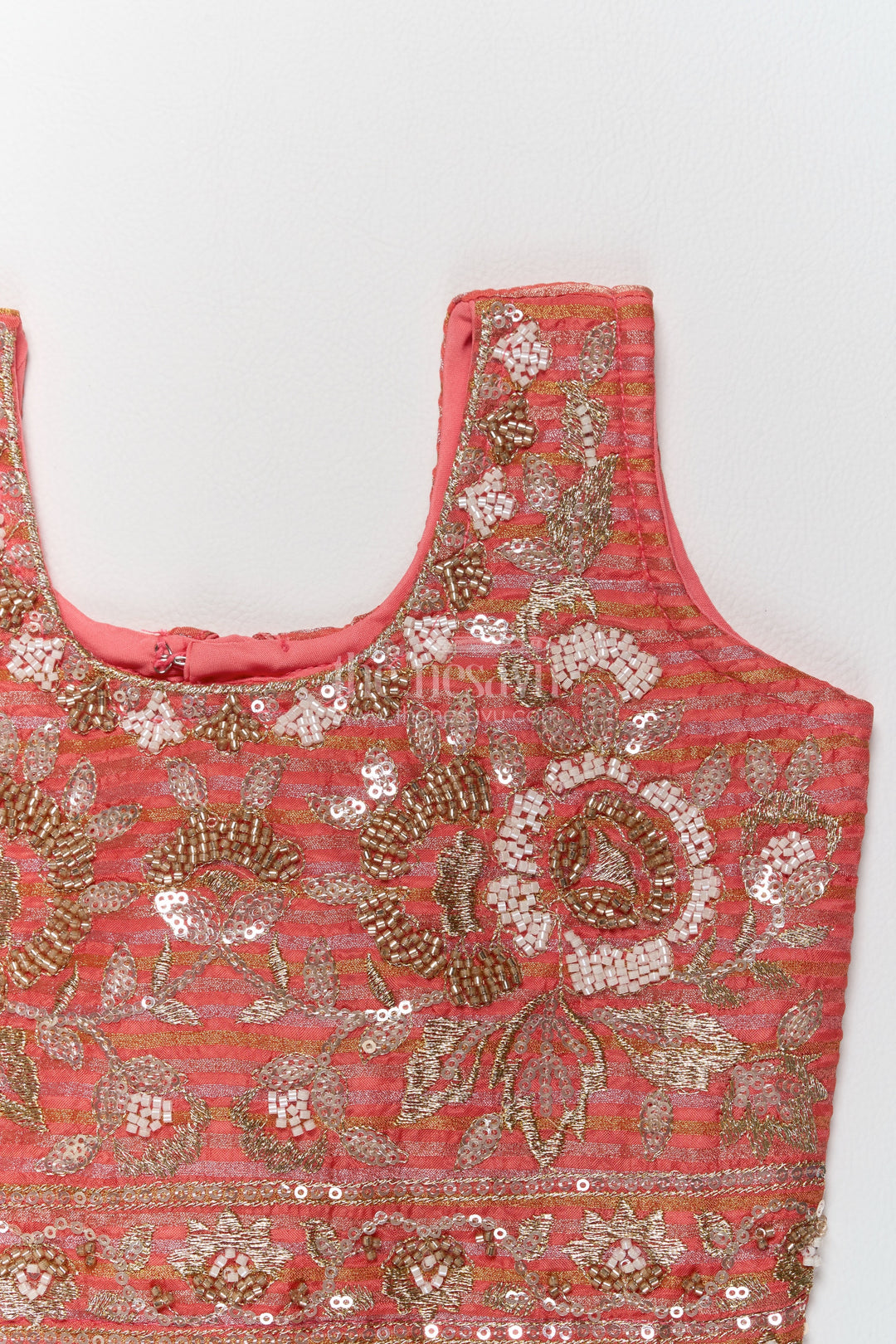 Kids Lehenga Set in Peach for Celebrations and Photos