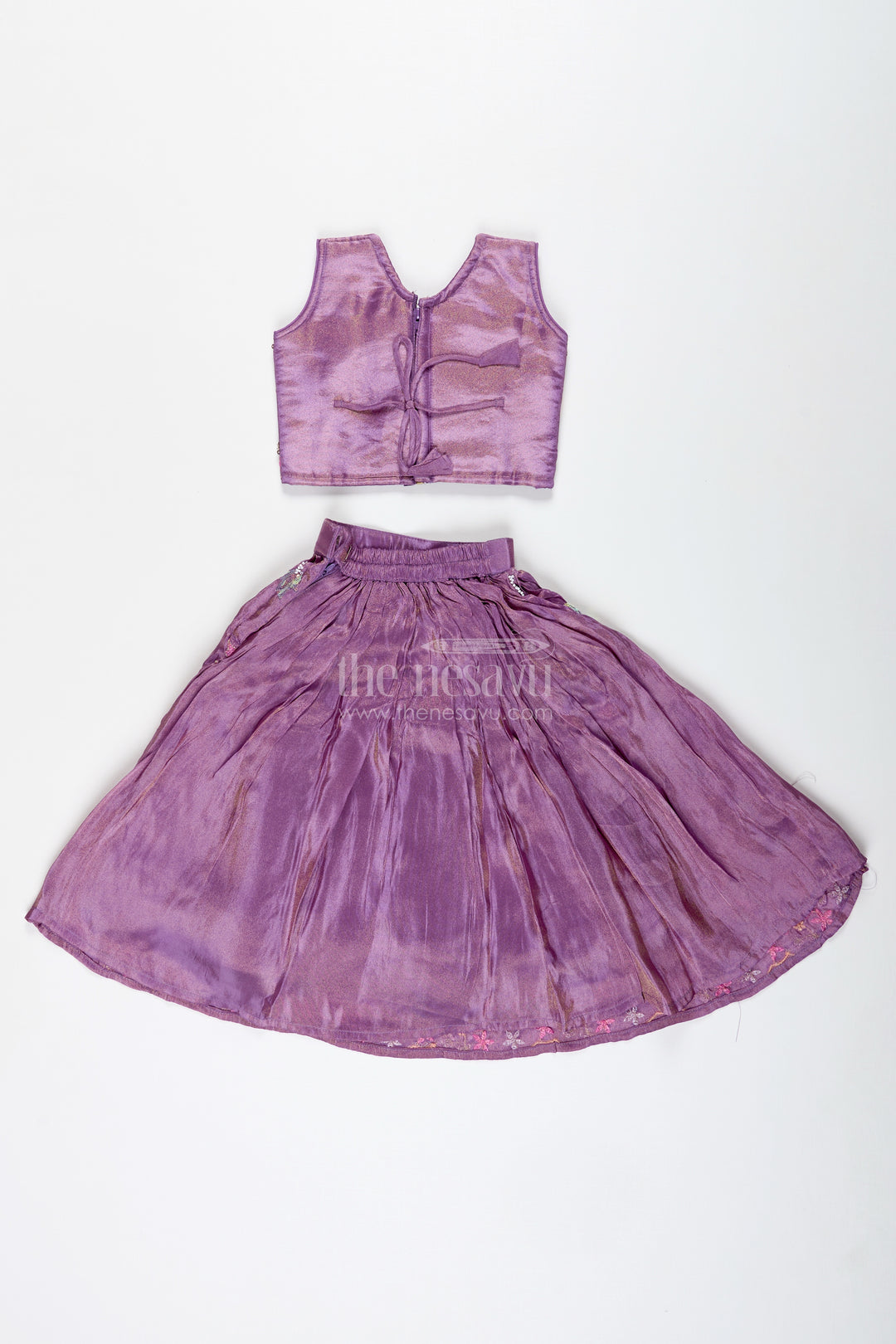 Girls Purple Lehenga Choli For Festive Functions And Family Celebrations