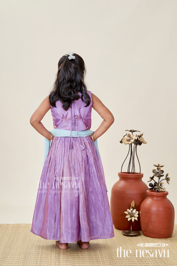 Girls Purple Lehenga Choli For Festive Functions And Family Celebrations