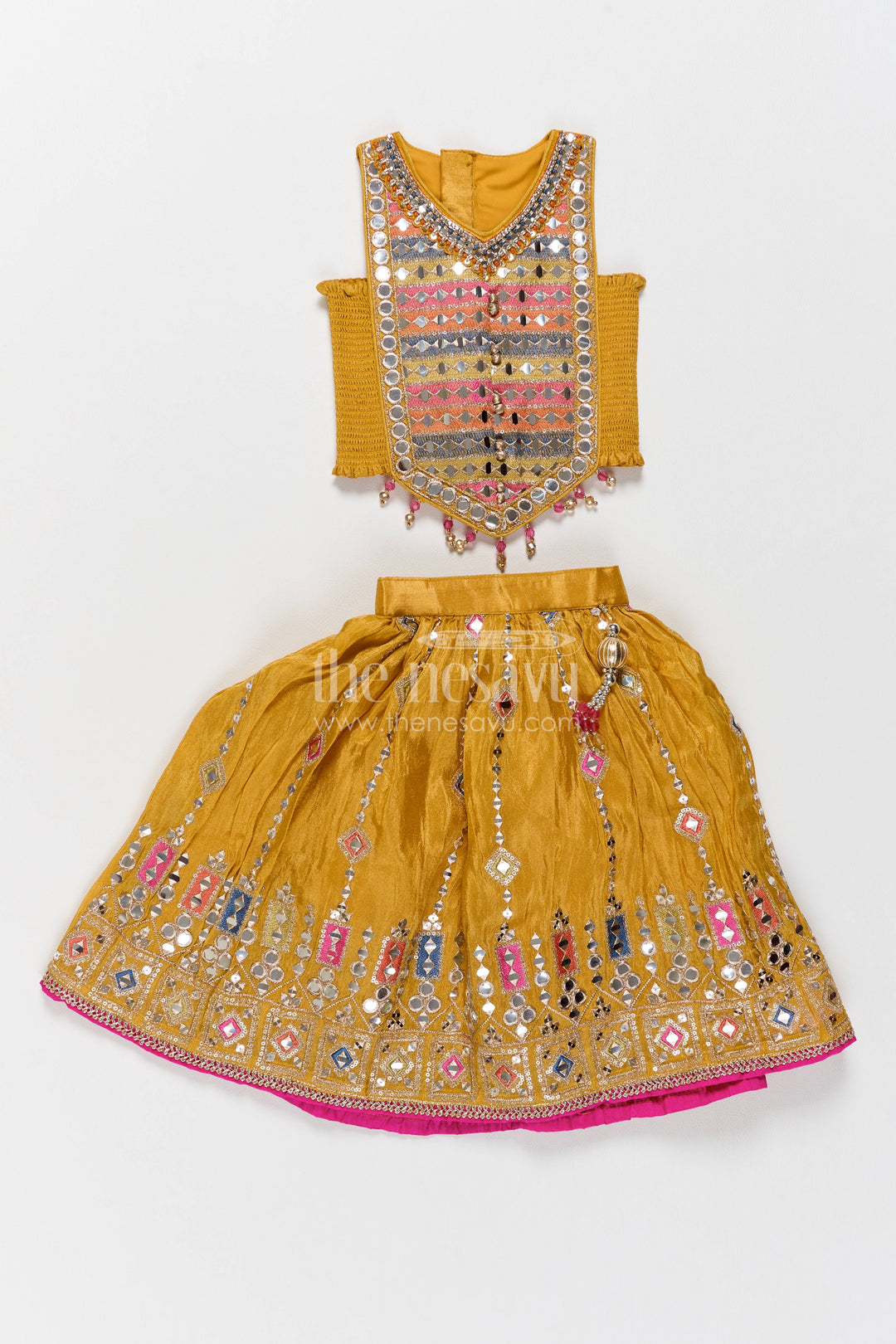 Kids Chaniya Choli with Thread Embroidery for Weddings and Parties