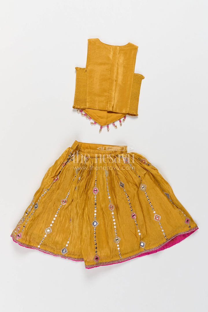 Kids Chaniya Choli with Thread Embroidery for Weddings and Parties