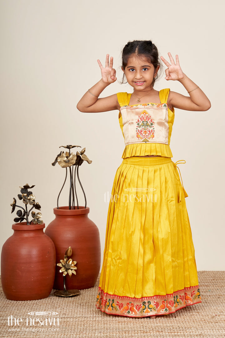 Pattu pavadai for baby girls perfect for traditional celebrations