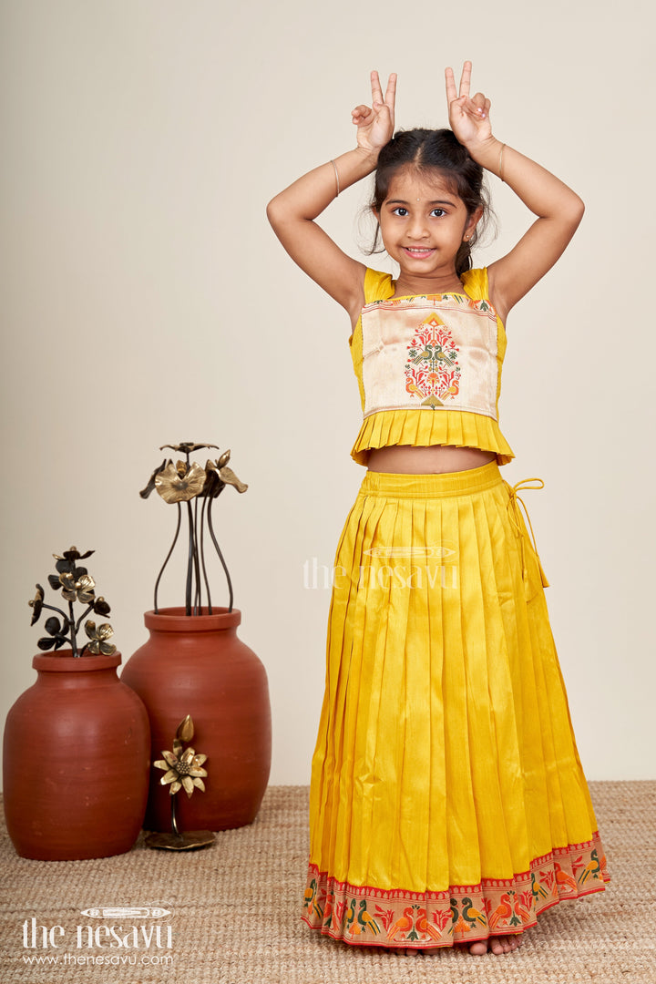 Pattu pavadai for baby girls perfect for traditional celebrations